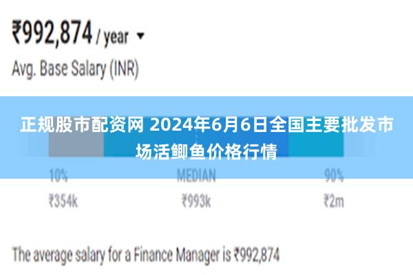 正规股市配资网 2024年6月6日全国主要批发市场活鲫鱼价格行情