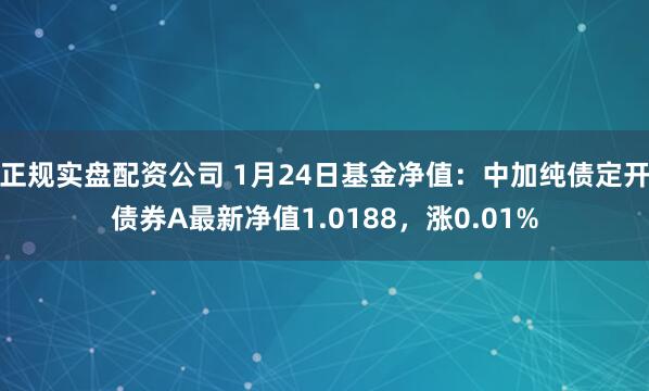 正规实盘配资公司 1月24日基金净值：中加纯债定开债券A最新净值1.0188，涨0.01%