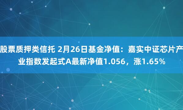 股票质押类信托 2月26日基金净值：嘉实中证芯片产业指数发起式A最新净值1.056，涨1.65%