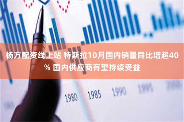 杨方配资线上站 特斯拉10月国内销量同比增超40% 国内供应商有望持续受益